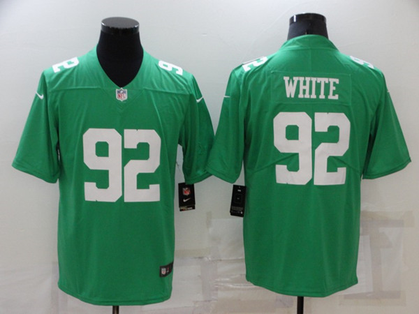 Men's Philadelphia Eagles #92 Reggie White Green Throwback Vapor Untouchable Limited Stitched Football Jersey